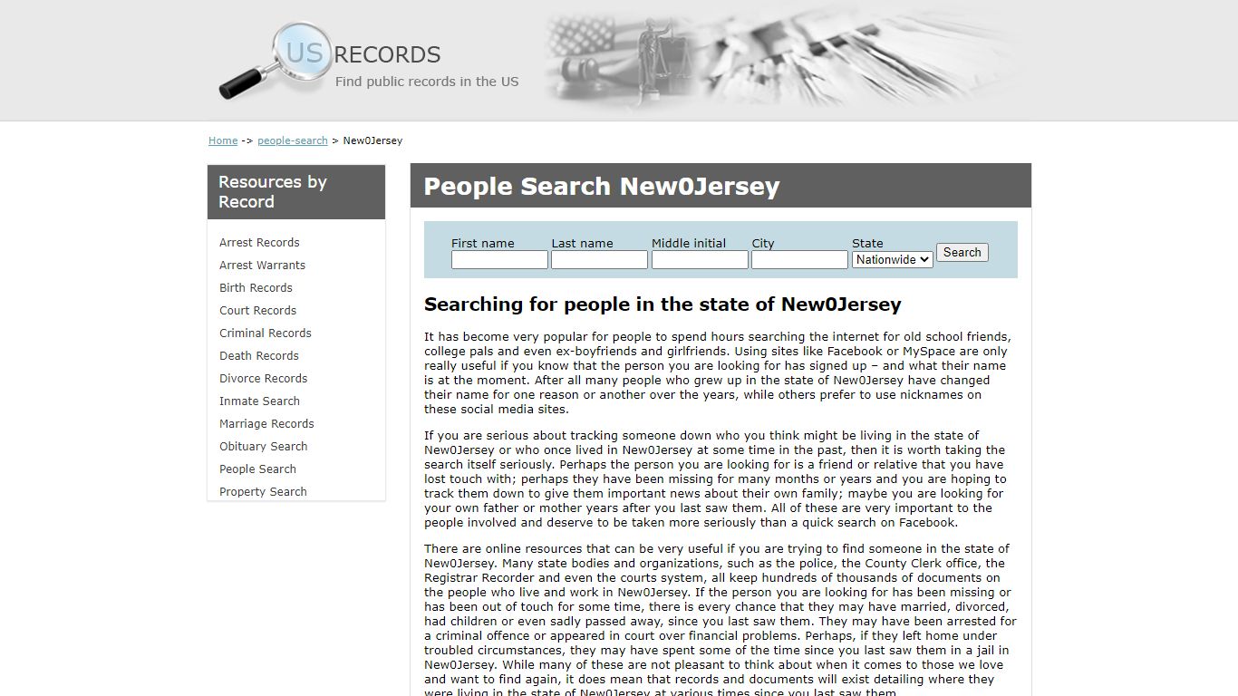 People Search New Jersey | US Records